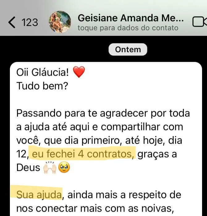 Depoimento: 4 contratos fechados em 12 dias